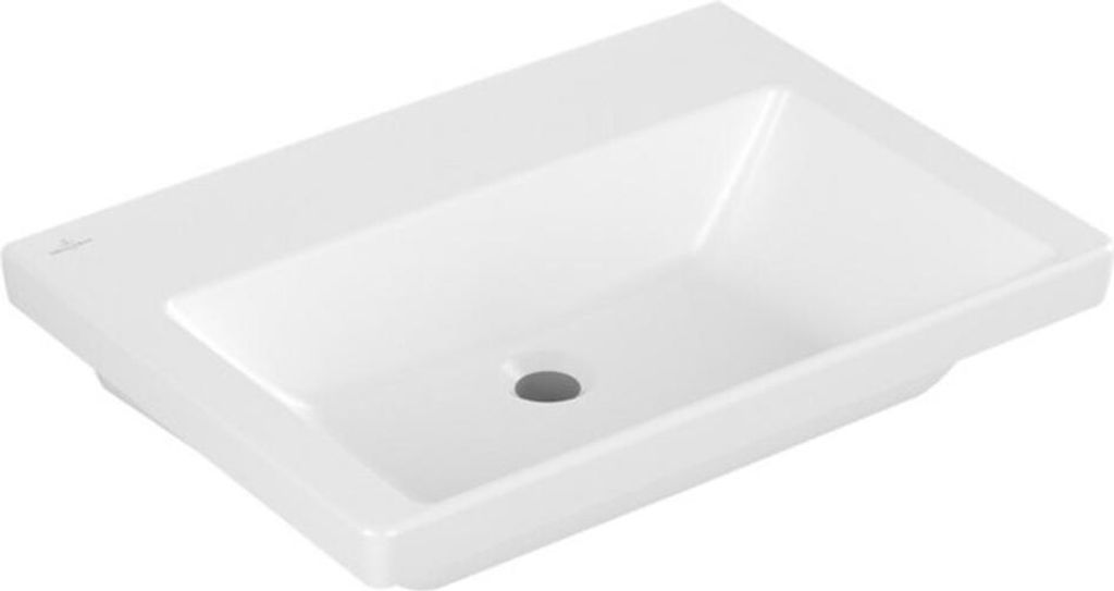 Villeroy & Boch Subway 3.0 Waschbecken, rechteck, ohne Hahnloch, ohne Überlauf, 650x470mm, 4A7068RW