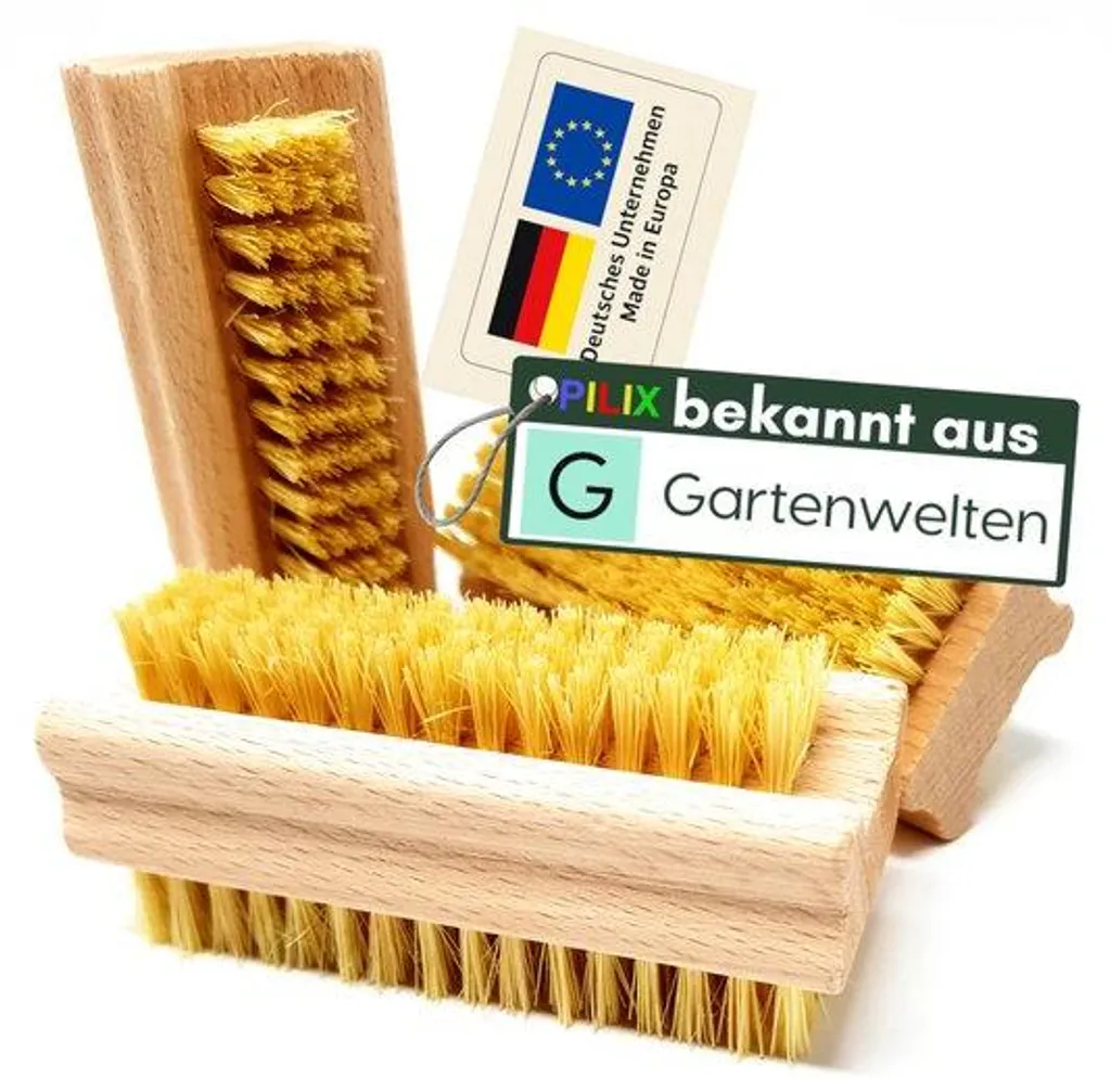 Brosse à ongles robuste en hêtre avec poils en nylon pour un soin complet