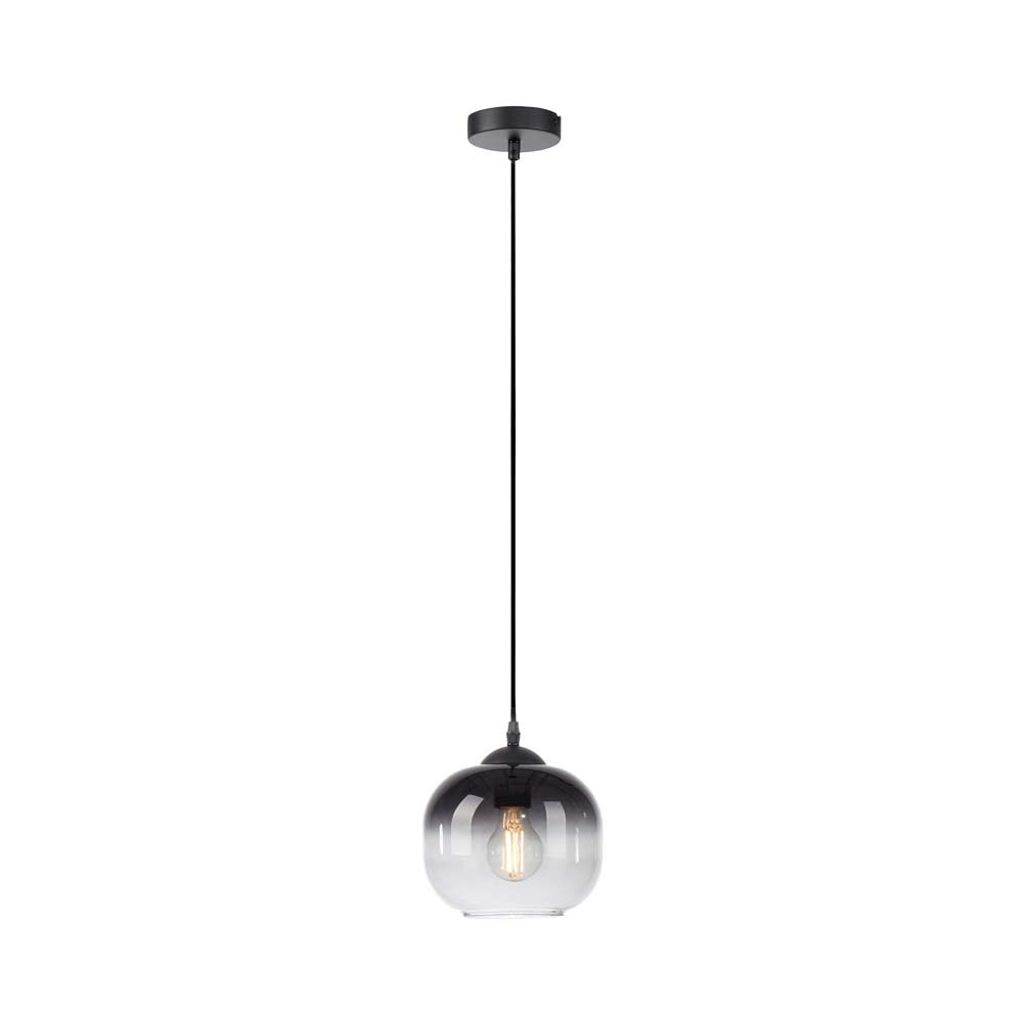 JUST LIGHT ZEA Pendelleuchte E27 max.25W Schwarz/Rauchfarben 15420-18