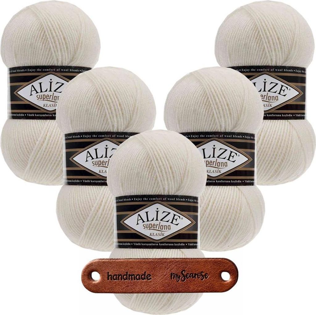 5 x ALIZE Superlana Klasik 62 mit Label
