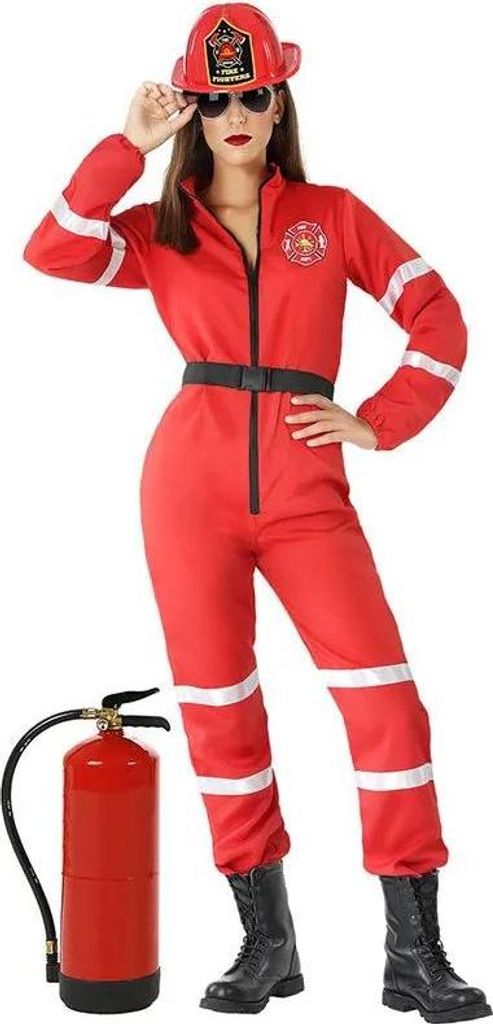 Atosa Costume da pompiere rosso M-L Bambini Rosso M-L Immagine del prodotto 