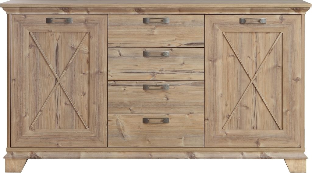 Kommode >Nepal < in braun - 175x97,2x45cm (BxHxT)