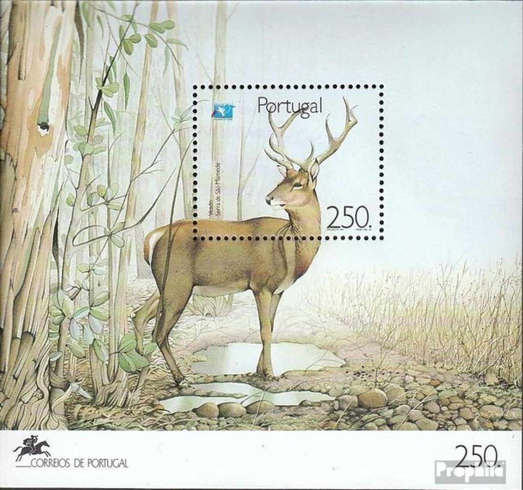 Briefmarken Portugal 1991 Mi Block77 (kompl.Ausg.) postfrisch Rothirsch