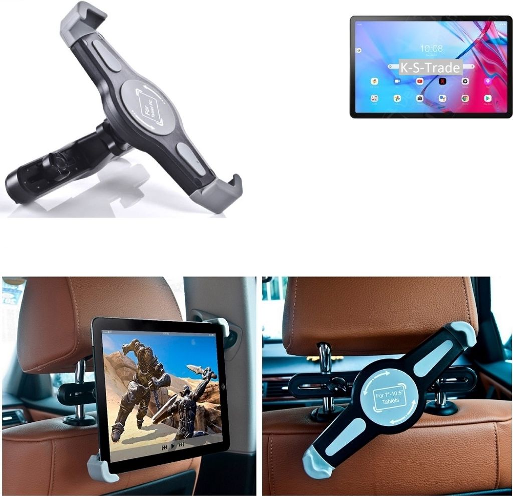 K-S-Trade Tablethalterung kompatibel mit Lenovo Tab P11 5G KFZ Kopfstützen Halterung 360° Auto Sitzhalterung Headrest Holder Halter Tablet PC