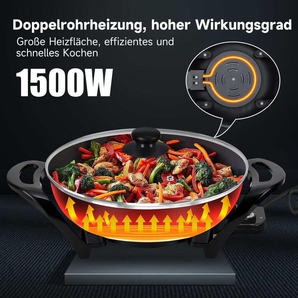 Elektrische pfanne Scheffler Elektropfanne mit deckel, Produktbild 4