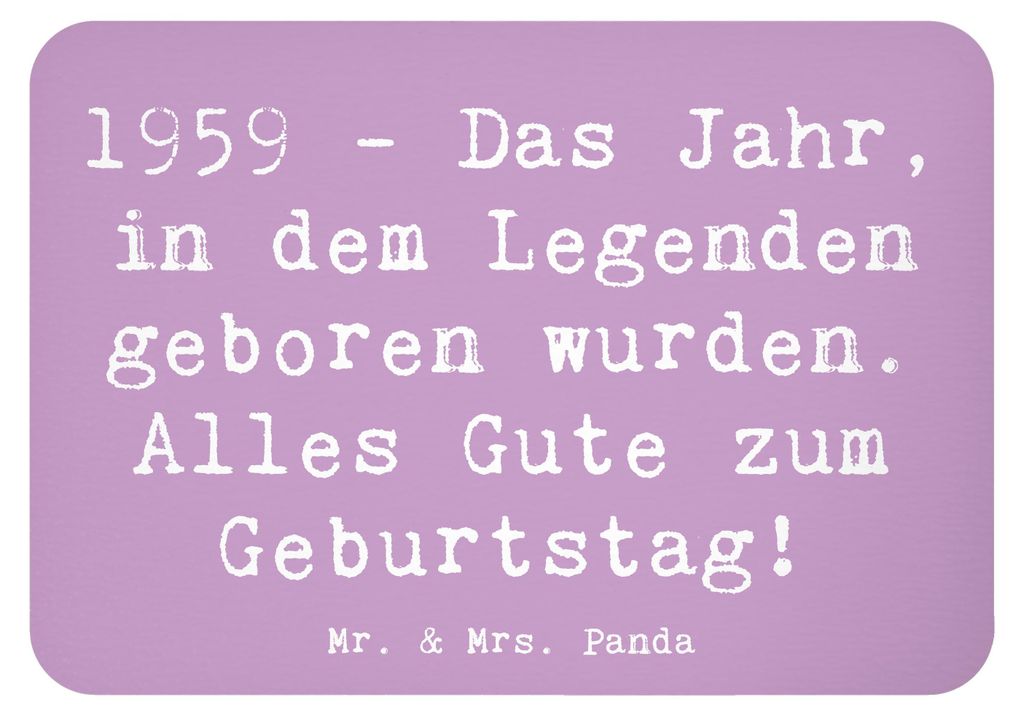 Mr. & Mrs. Panda magnet Spruch 1959 Geburtstag - Lavendeltraum - Geschenk, Happy Birthday, haftmagnet, Kühlschrankmagnet, Geburtsjahr, Erinnerung,...