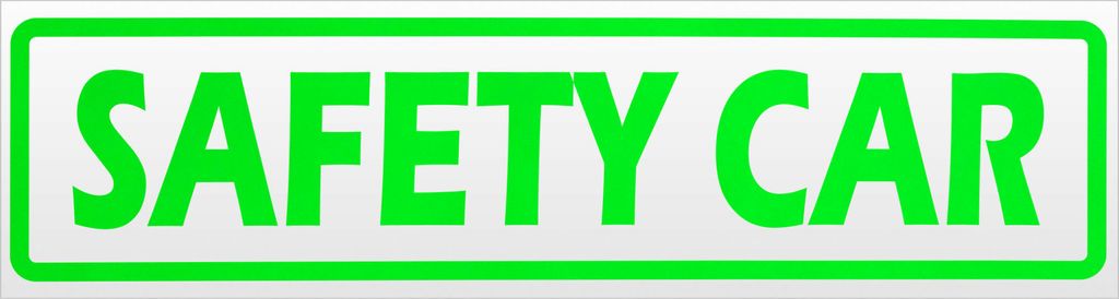 Kiwistar Safety Car Magnetschild Schild magnetisch - 45cm Neongrün - Magnetfolie für Auto PKW Kfz