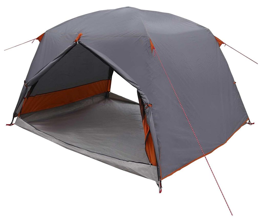 vidaXL Trekkingzelt Grau und Orange 2-Personen