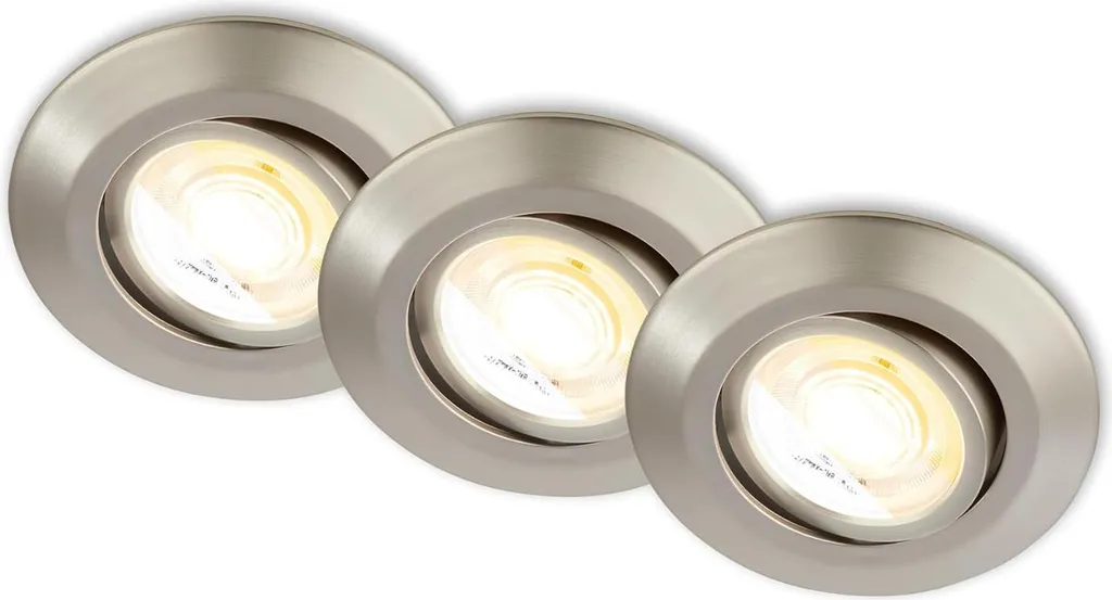 Set 3 Faretti LED 230V Dimmerabili Ra90 - Spot Incasso Alta Resa