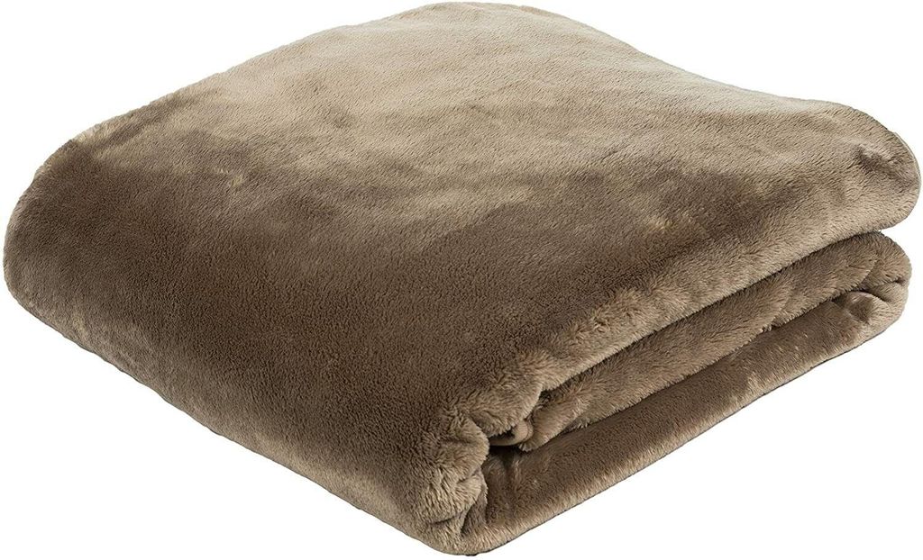 Premium Cashmere Kuscheldecke Tagesdecke Wohndecke 130 x Produktbild 