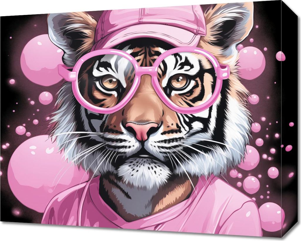 Bild 50x40cm Menschlicher Tiger