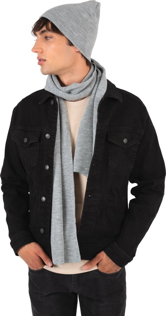 K-Up Herren Mütze Beanie Wintermütze Slouch Trend Strickmütze Warm, Größe:U, Farbe:Schwarz