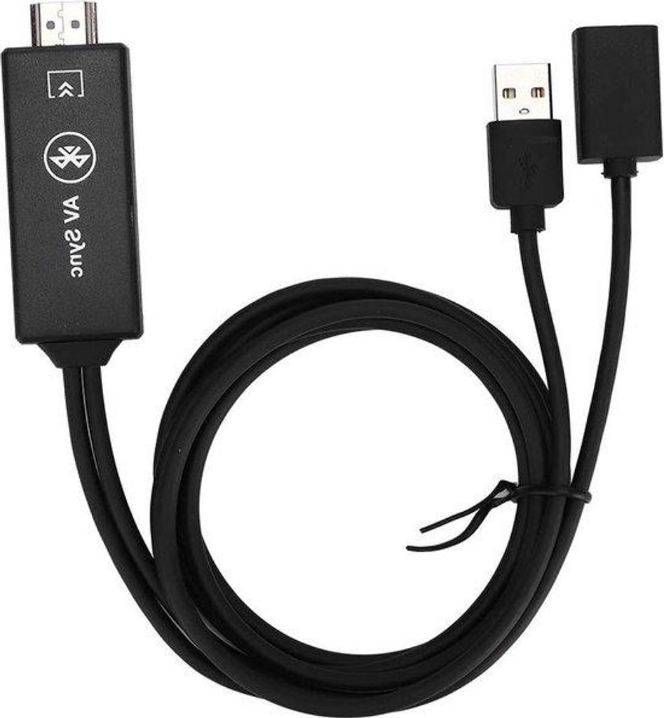Kabeladapter für Smartphone zu TV - 1080P USB-C zu HDMI-Adapter - Bildschirmreflektor für Smartphone - Kabeladapter für TV/Beamer/Monitor mit Bl...
