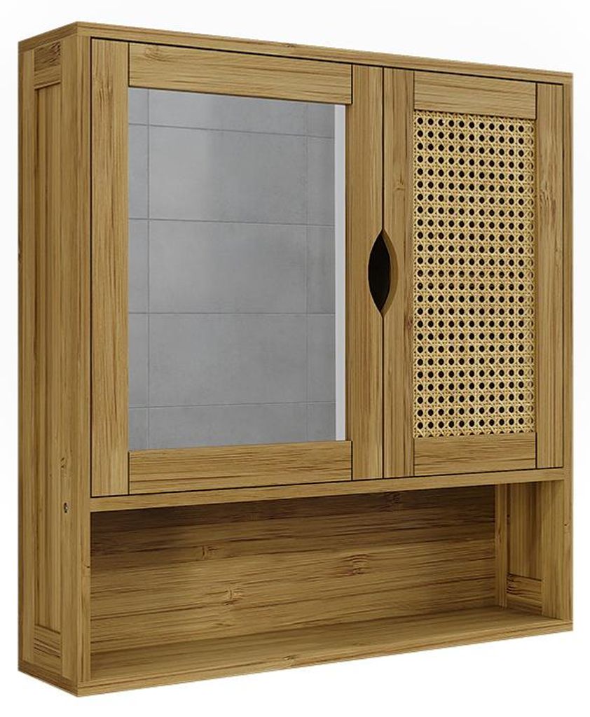 Koupelnová skříňka se zrcadlem Vicco Liora Bambus 56 x 58 Obrázek produktu 