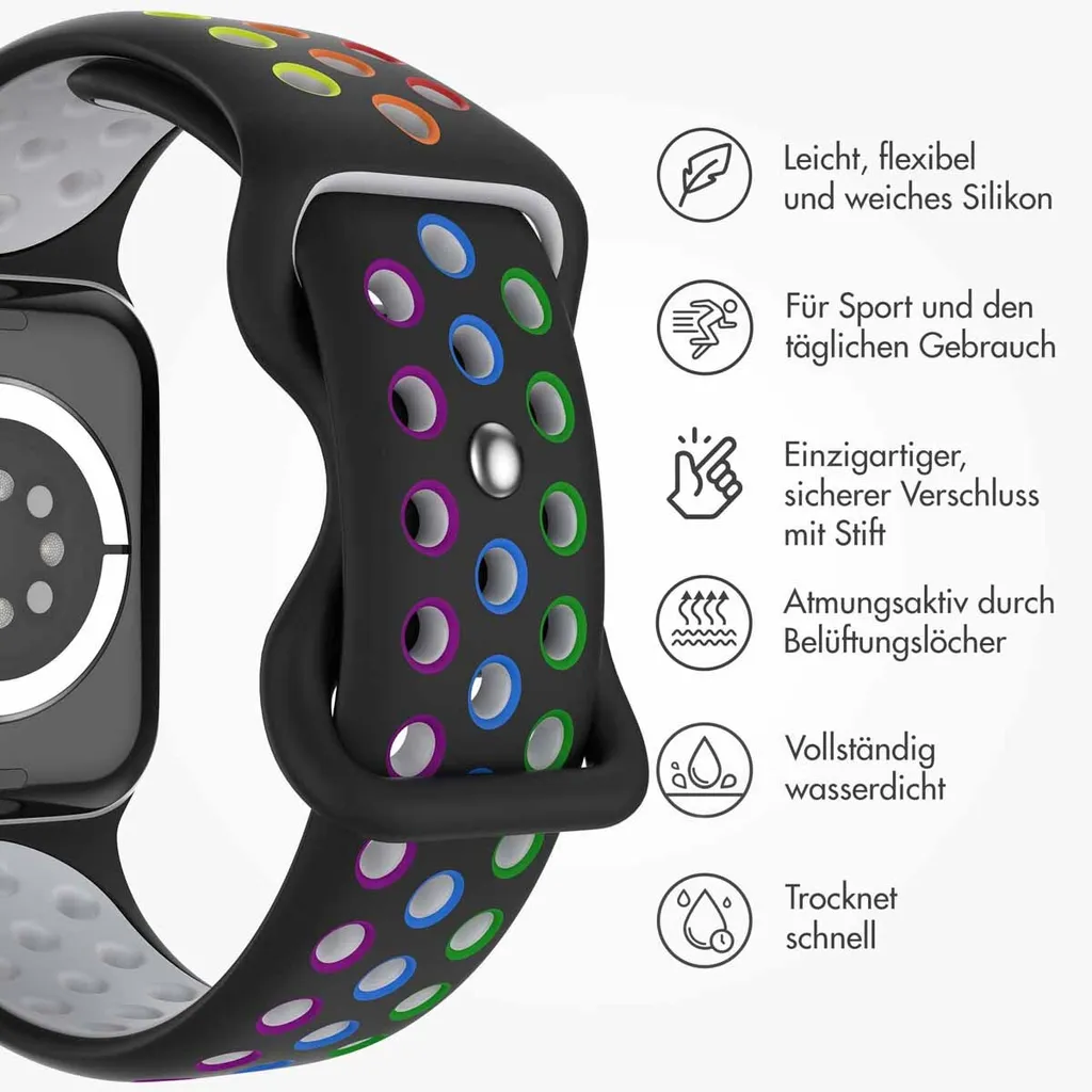 Watch Ultra - 49 mm, Watch Ultra 2 - 49 mm, Watch SE - 44 mm, Watch SE 2023 - 44 mm, Watch SE 2022 - 44 mm, Watch 9 - 45 mm, Watch 8 - 45 mm, Watch 7 - 45 mm, Watch 6 - 44 mm, Watch 5 - 44 mm, Watch 5 - 44 mm, Watch 4 - 44 mm, Watch 44 mm, Watch 42 mm, Watch 3 - 42 mm, Watch 2 - 42 mm, Watch 1 - 42 mm, Watch 10 - 46 mm Watch 10 - 46 mm Watch Band: imoshion Sport+ Band - 2