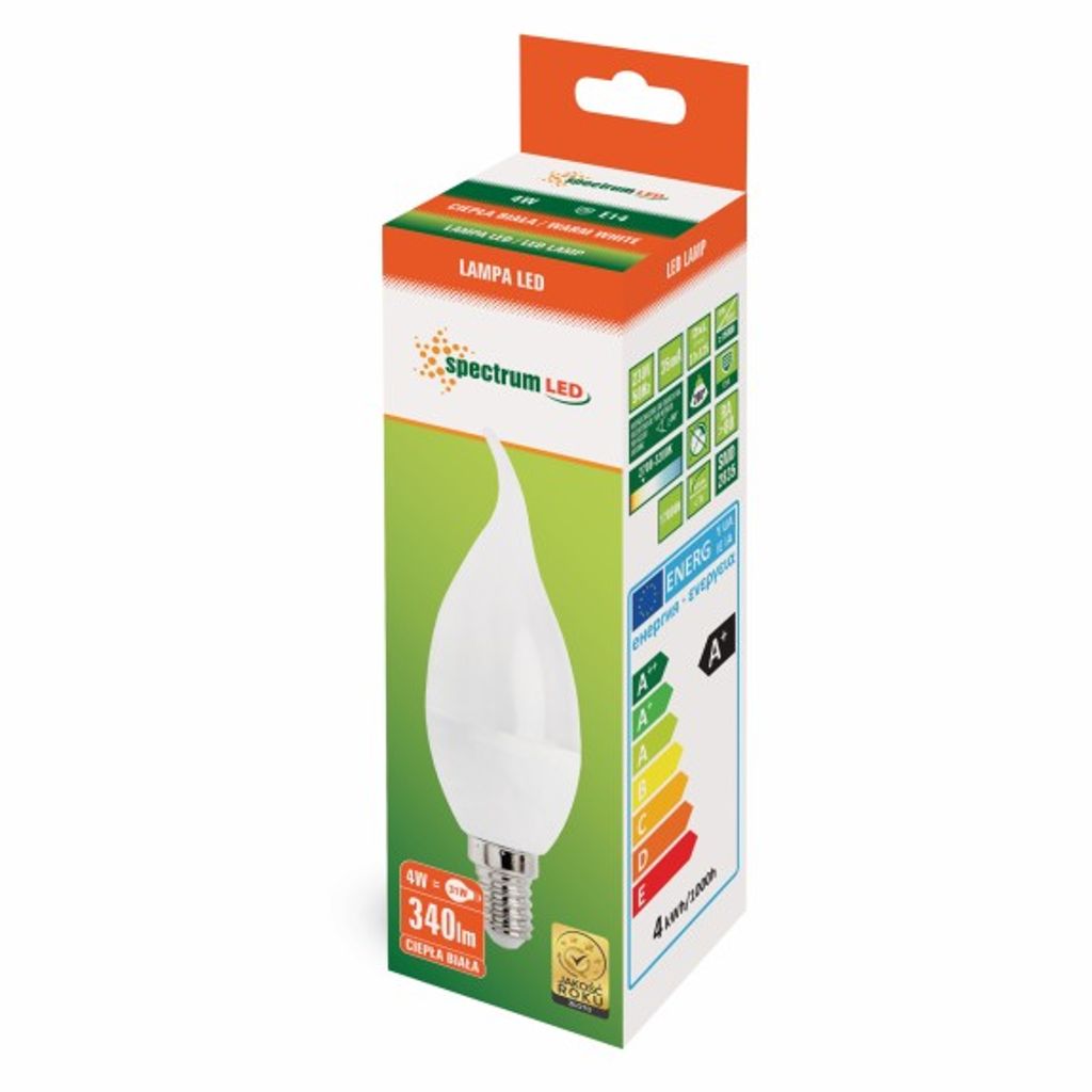 Spectrum LED E14 C37 Windstoß 4W = 29W 230V 320lm 200° Produktbild 3