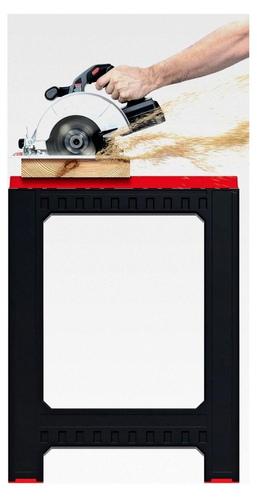 Klappbare Arbeitsböcke Titan Stand – 4er Set aus Kunststoff, rutschfeste Füße, 350 kg Traglast, stabil und leicht transportierbar, 58 × 41,5 ...