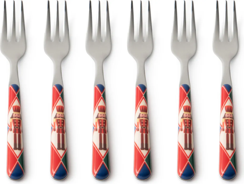 Offerta Set 6 Forchettine Dolce Excelsa Vintage Christmas Inox