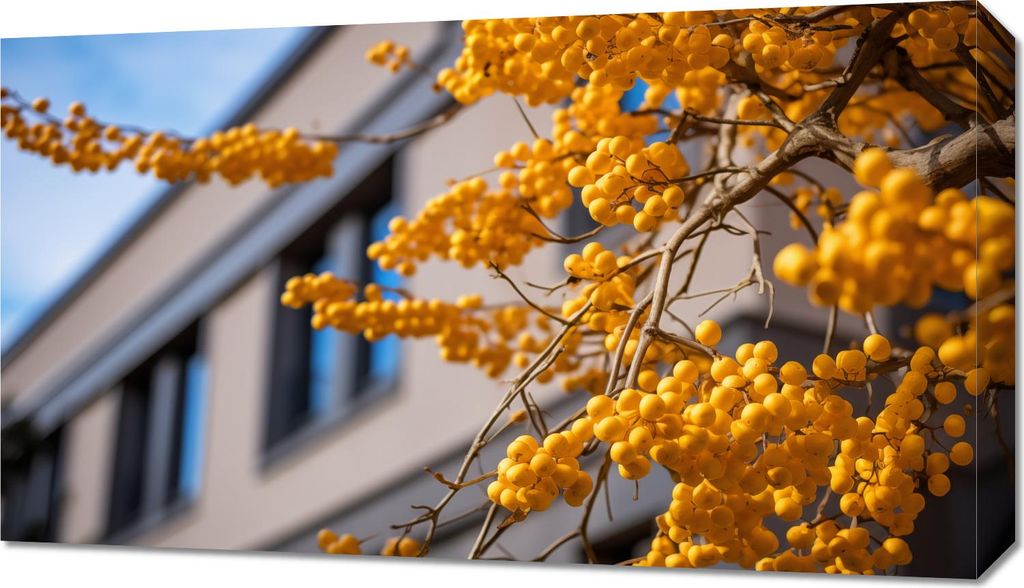 Bild 70x40cm Goldene Beeren