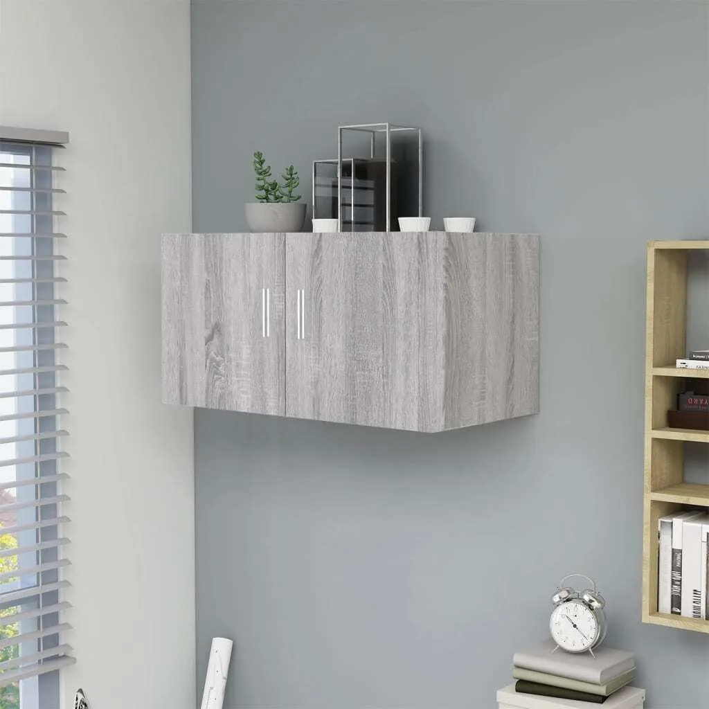 Armoire murale bois gris Sonoma : solution de rangement 80x40 cm