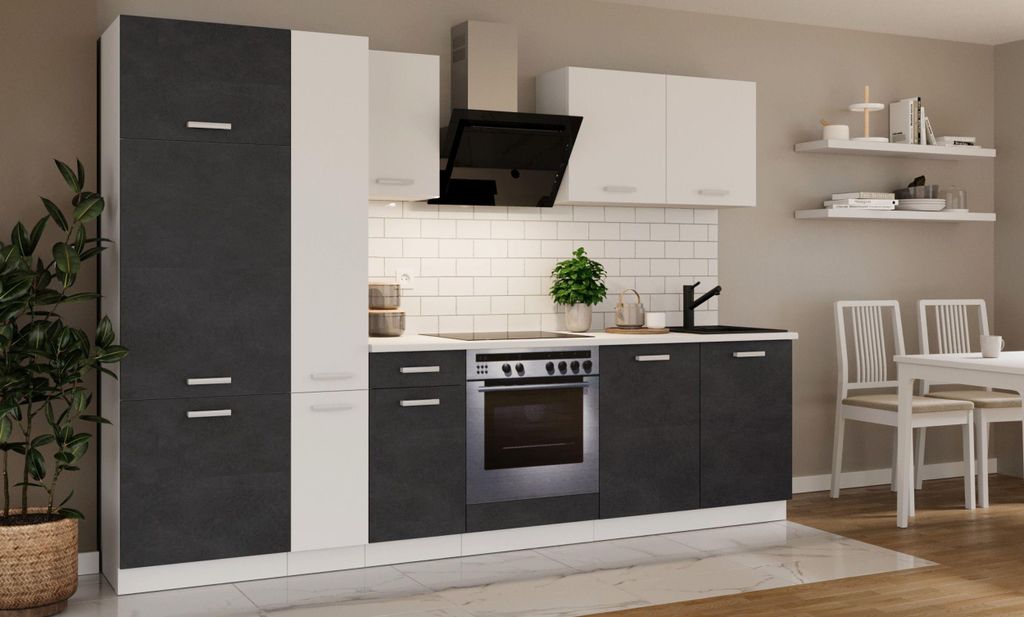 Küche Toni 290 cm Küchenzeile Küchenblock Singleküche Produktbild 