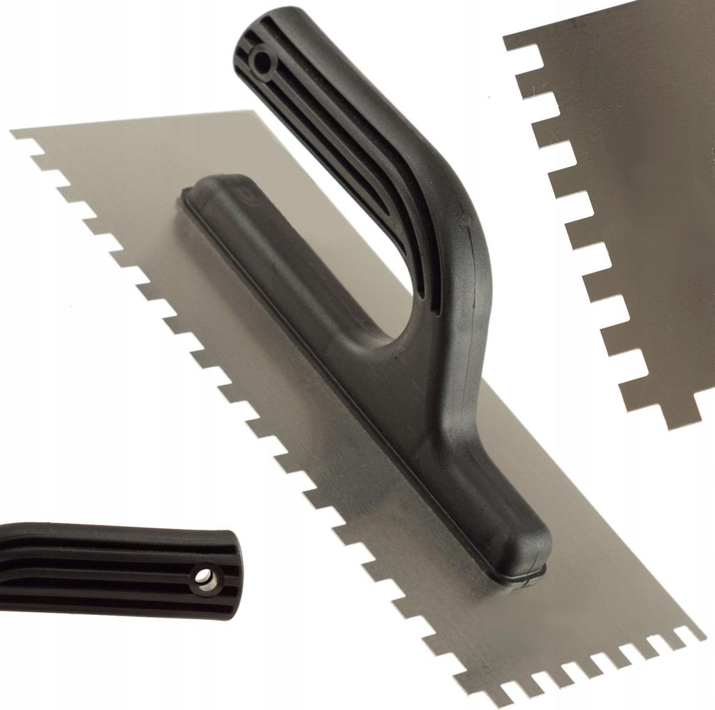 Fassadenkelle Glättekelle Metall FEINZ - Zähne 4x4mm - Hochwertige Stahlkonstruktion - Langlebig und robust