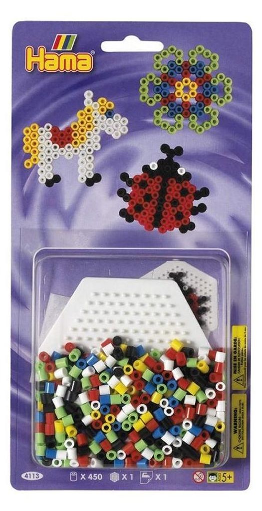 Hama Bügelperlen Pferd Marienkäfer Blume 450 Stück