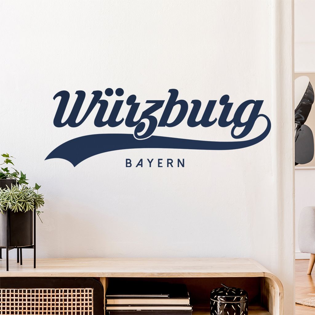 Würzburg Bayern Wandtattoo Wandaufkleber Wall Sticker - Dekoration, Küche, Wohnzimmer, Schlafzimmer, Badezimmer