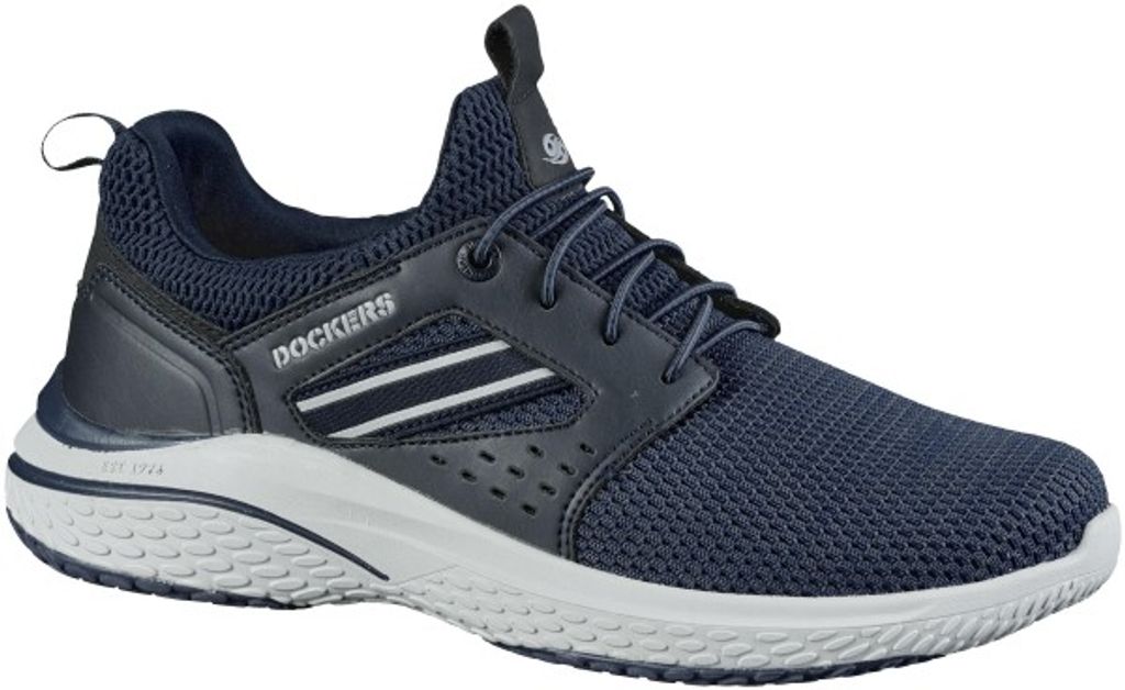 Dockers coole Herren Synthetik Sneakers in blau, Textilfutter, herausnehmbare Einlegesohle