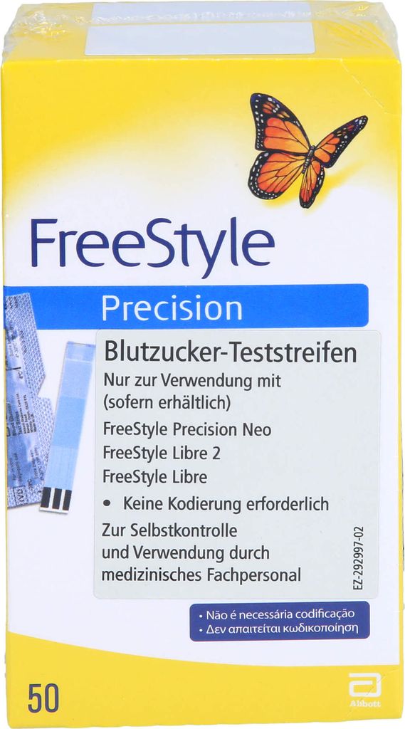 Freestyle Precision Emra Blutzucker-Teststreifen ohne Codieren, 100 St TTR