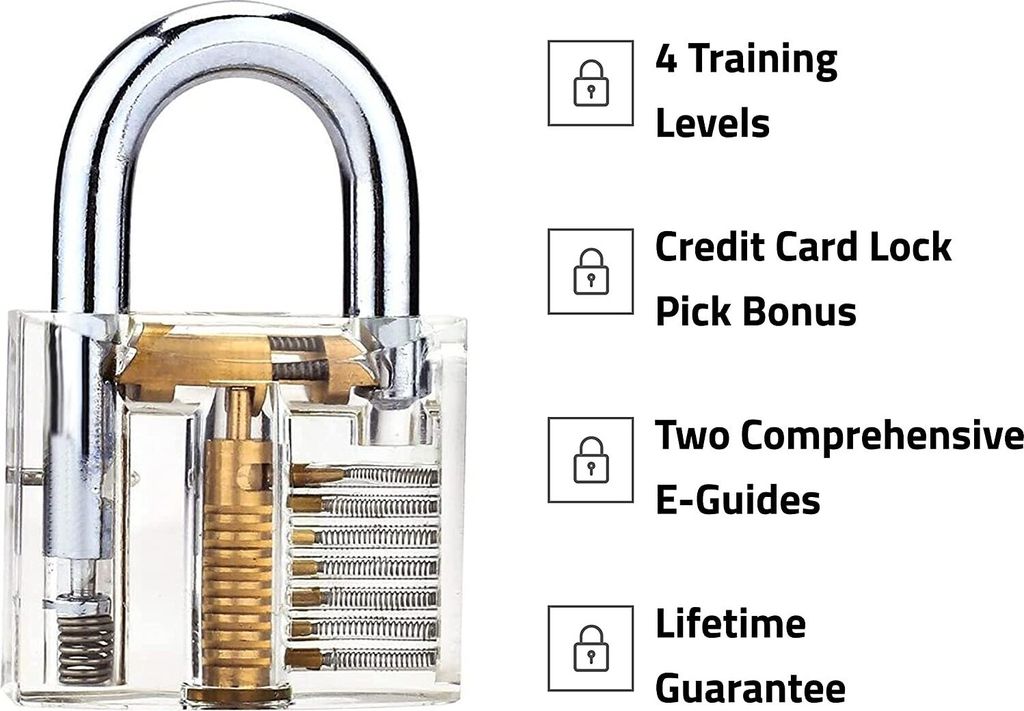 LOCK COWBOY 30-teiliges Lockpicking Set mit 3 transparenten Produktbild 6