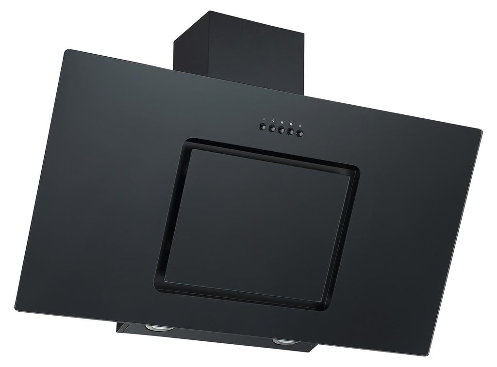 Hotte d'aspiration Hotte inclinée sans tête 90 cm noire Image du produit 