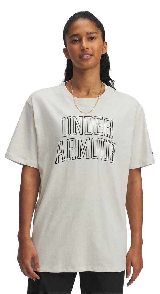 Under Armour - "Campus UA Rival" T-Shirt für Damen, leger GT26576 (36 DE) (Weiß)