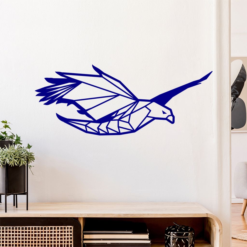 Adler Raubvogel Polygon Wandtattoo Wandaufkleber Wall Sticker - Dekoration, Küche, Wohnzimmer, Schlafzimmer, Badezimmer
