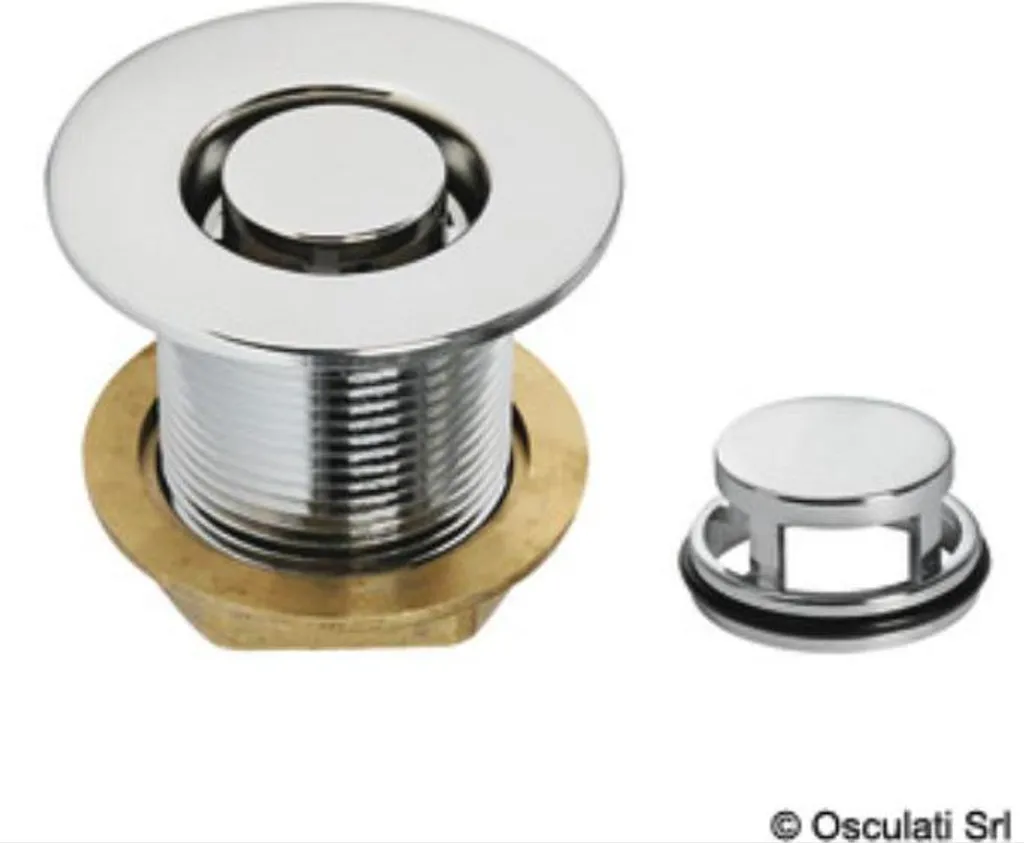 Drainage fileté Osculati 17.119.32 en acier inox poli ultra résistant