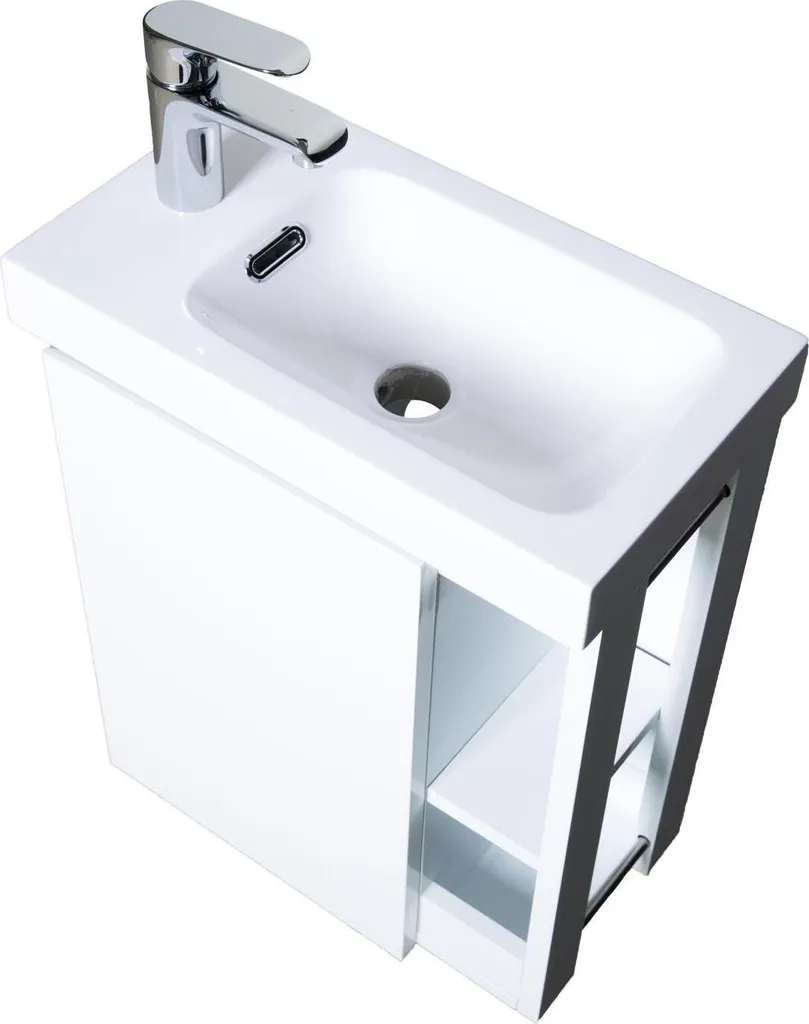 Lave-mains HAMPTON résine : la solution aux petits WC étroits et sombres