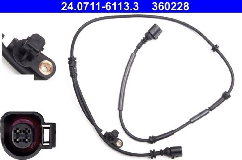 Sensore ABS ATE 24.0711-6113.3 per Galaxy, Sharan, Alhambra | Ricambio OE