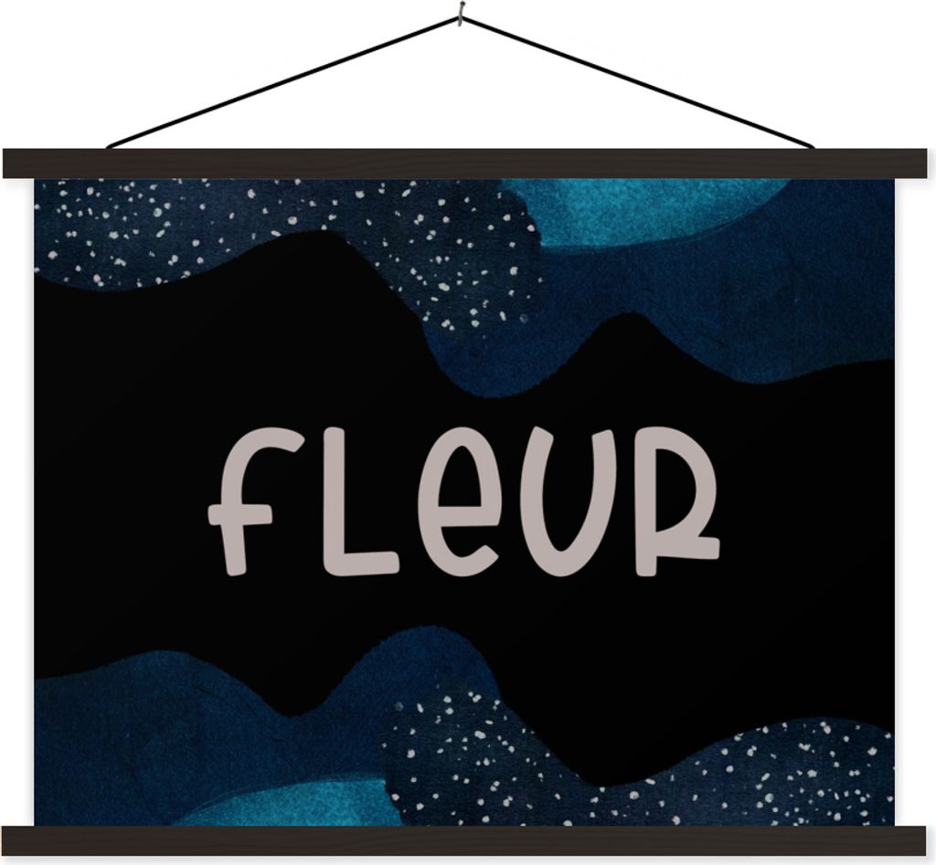 MuchoWow Textilposter Fleur - Pastell - Mädchen 60x45 cm mit schwarzem Rahmen - Poster Schlafzimmer