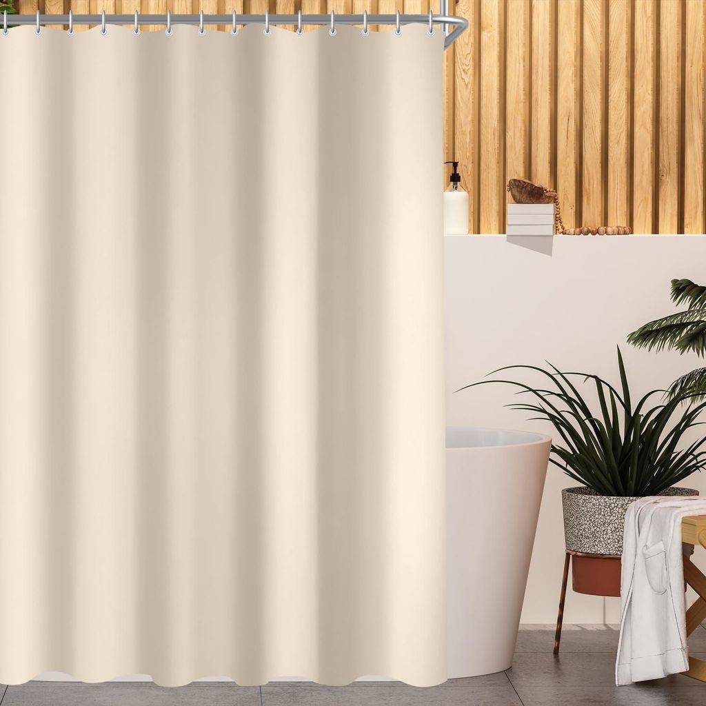 Duschvorhang 120x160 cm Beige, Polyester Stoff, Produktbild 