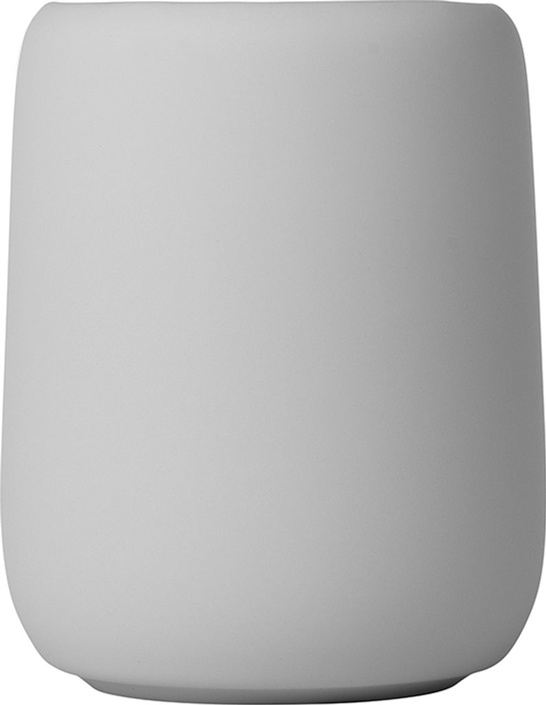 blomus SONO Zahnputzbecher, Micro Chip, Keramik, Silikon, H 11 cm, Ø 8.5 cm, V 0.3 l, 69066