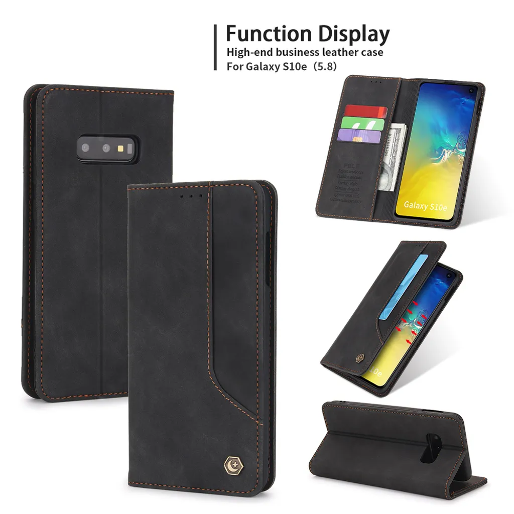 Custodia Portafoglio In Pelle PU Con Righe Per IPod Touch 4 – Cover Con Supporto, Slot Carte E Chiusura Magnetica (Nero)