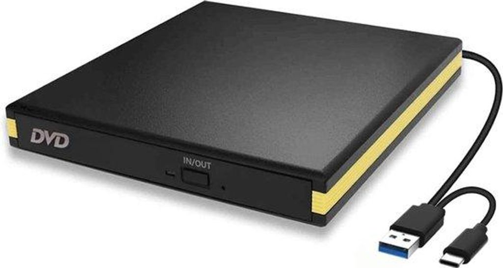 USB-externe DVD-Laufwerk tragbarer CD-Brenner CD-Spieler CD-Lesegerät für Laptop Desktop mit Windows 10 8 7
