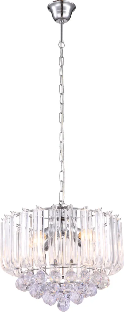 Luminaire de plafond pour salle à manger chrome métal 4 ampoules E14