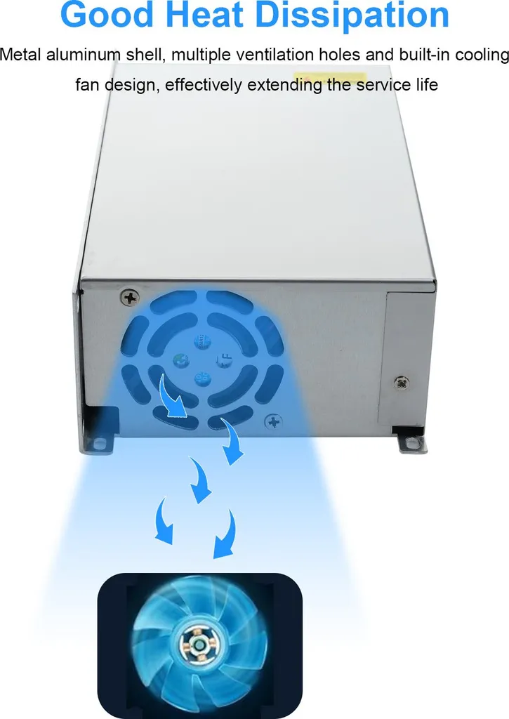 Convertisseur de Commutation 12V 100A 1200W avec Ventilation Active - 2