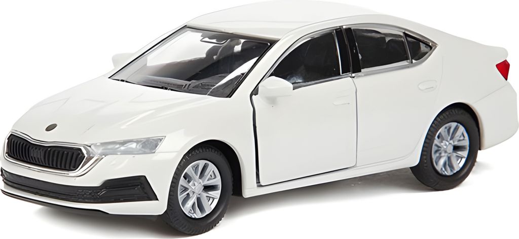SKODA Octavia IV Modellauto 12cm aus Metall Modell Auto Spielzeugauto Spielzeug Kinder Geschenk 99 (Weiss)