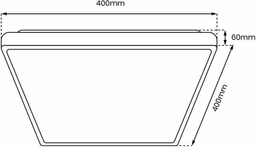 Plafonnier LED 38W à intensité variable QUADRO nuances de blanc 40cm
