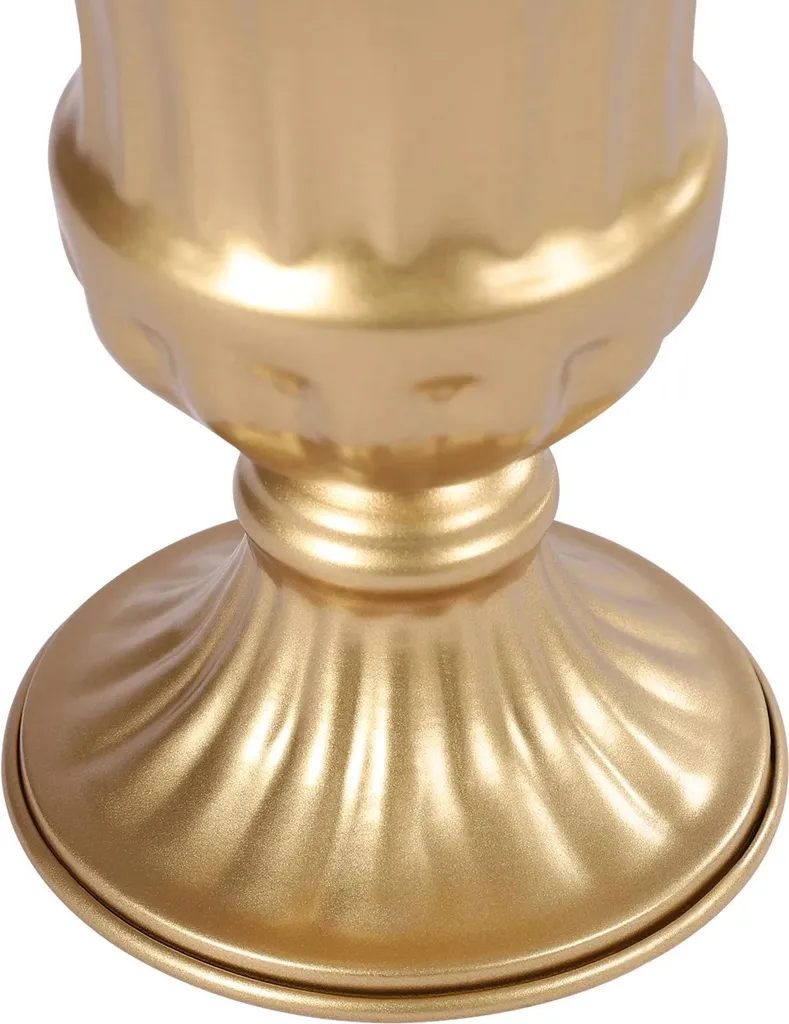 Lot 10 Vases Or Incassables 16cm - Solution Déco de Table Mariage Durable