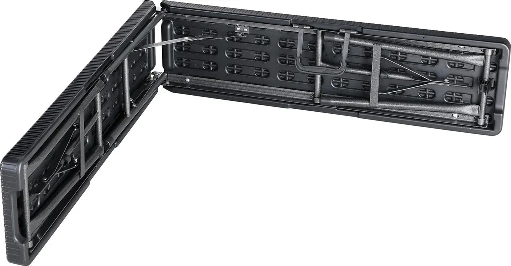 Set de 2 Bancs de Jardin Pliables 180cm Acier et Polyrotin Noir - 4