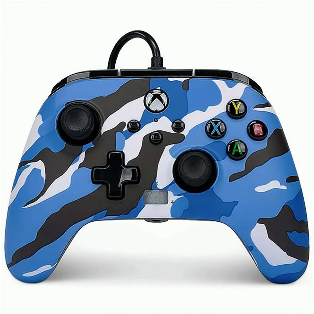 Manette PowerA 1525941-01 avec Boutons Programmables Xbox Camo Bleu