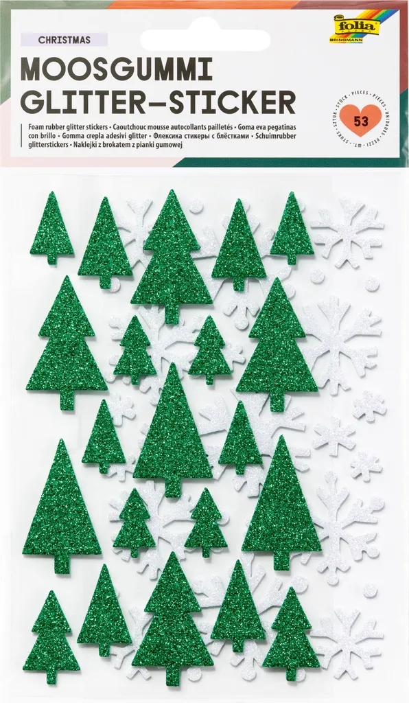 Stickers Noël en Mousse pour Activités Manuelles Enfants 53 Pcs